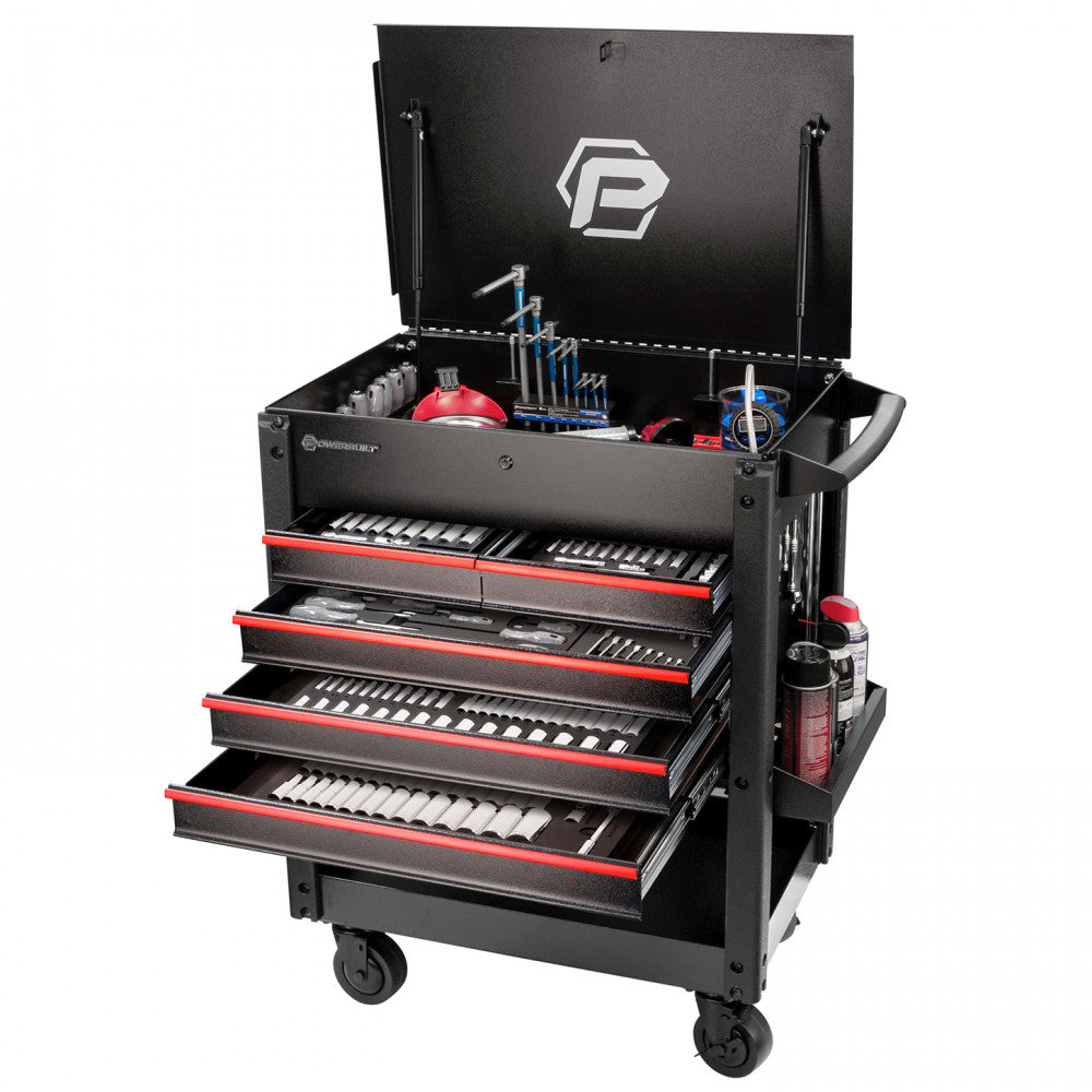 Powerbuilt 5 Drawer Rolling Tool Box Service Cart