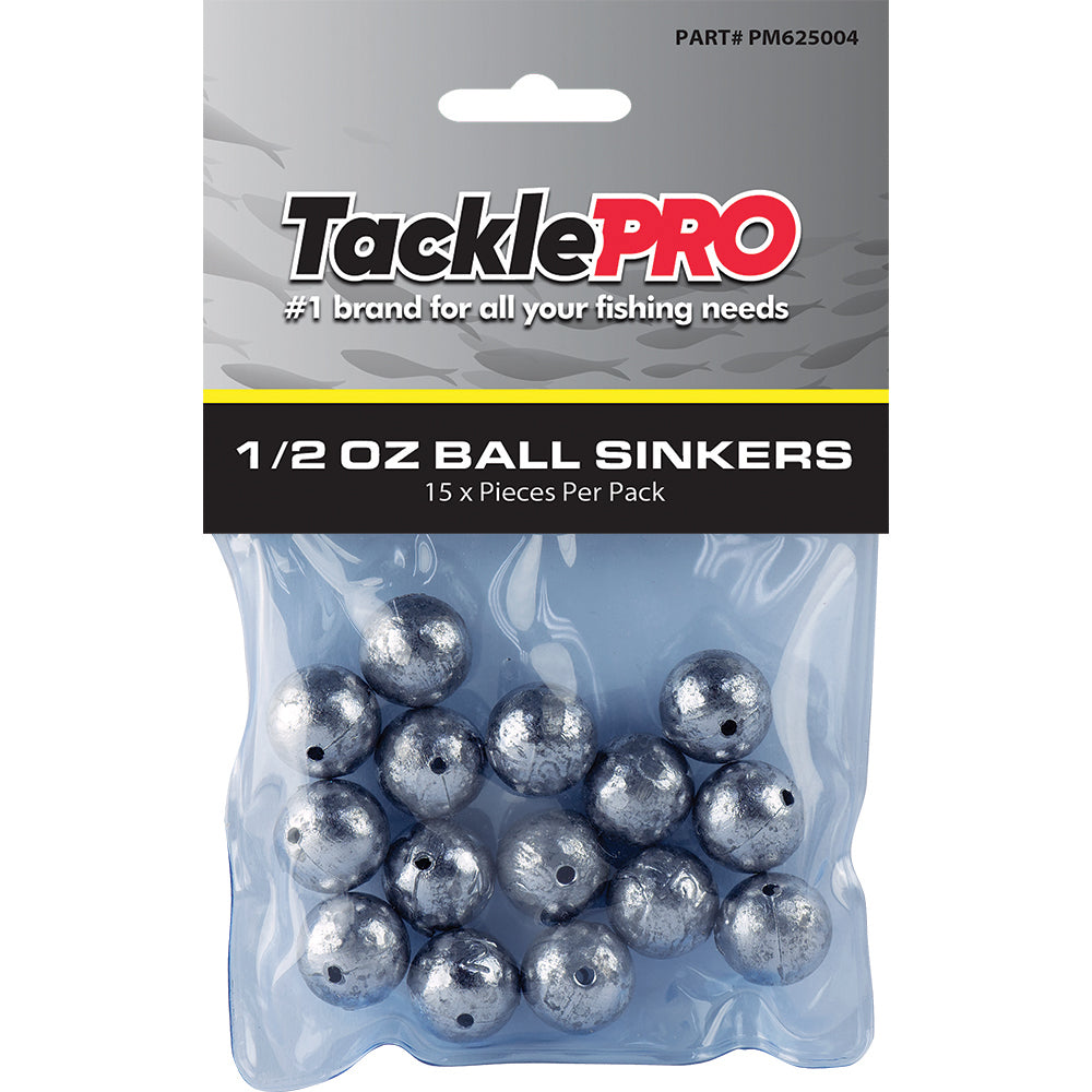 Tacklepro Ball Sinker 1/2Oz - 15Pc