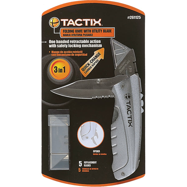 Tactix Utility Folding Knife Dual Function