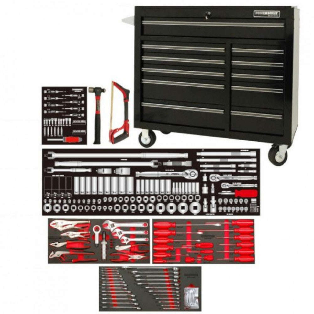 253Pc 41” Roller Cabinet & Assorted Tools