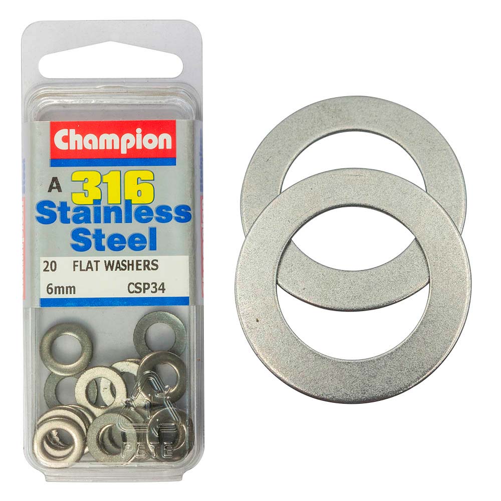 Champion 316/A4 M6 Flat Washer (A)