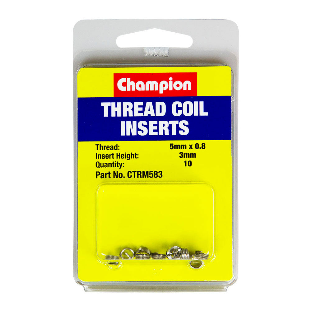 Champion M5 X 0.8 X 3Mm Thread Insert Refills -10Pk