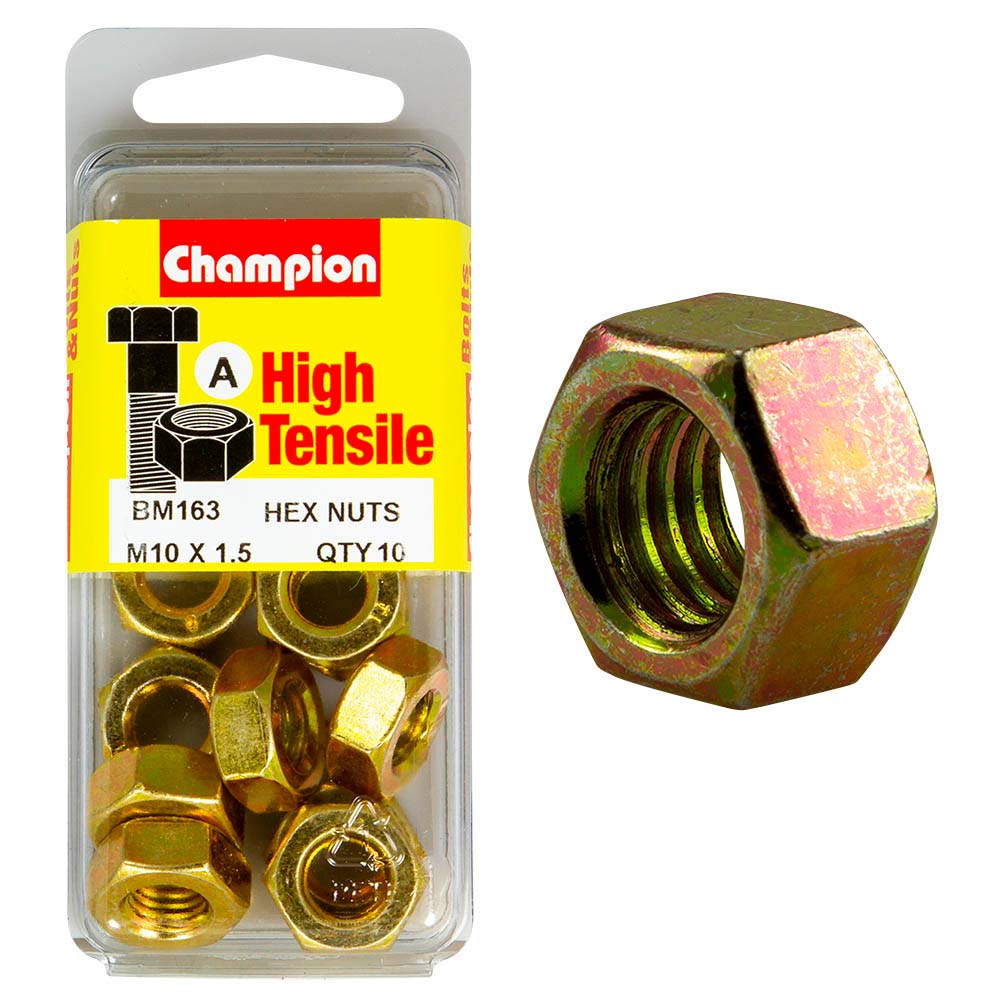 Champion M10 X 1.5 Hex Nut (A) - Gr8.8