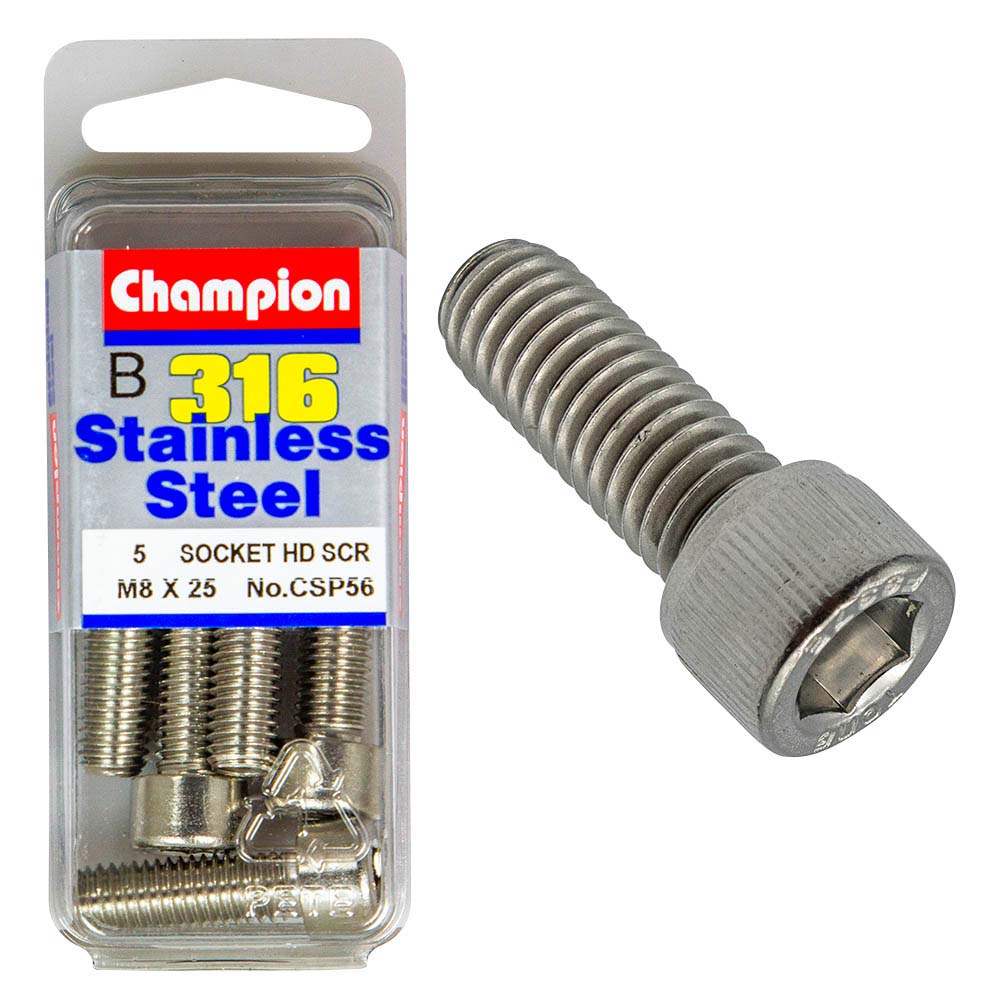 Champion 316/A4 M8 X 25 Socket Hd Set Screw (B)