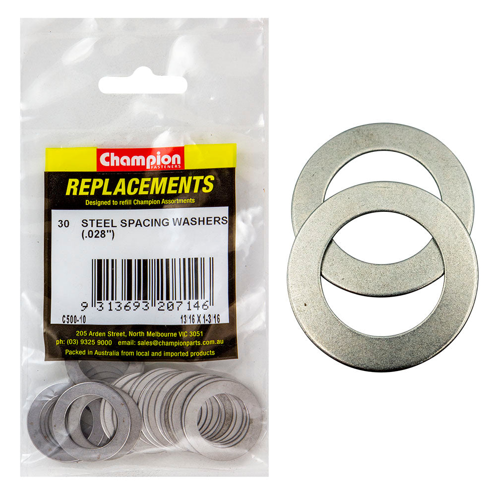 Champion 13/16 X1-3/16X1/32In(22G) Steel Spacing Washer-30Pk