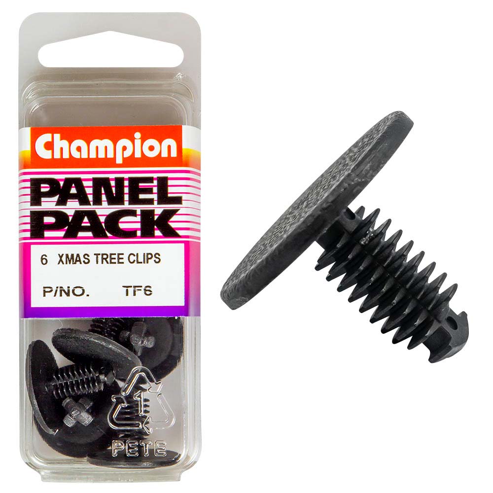 Champion Xmas Tree Clip Black 20.2Mm Hd X 15Mm -6Pk