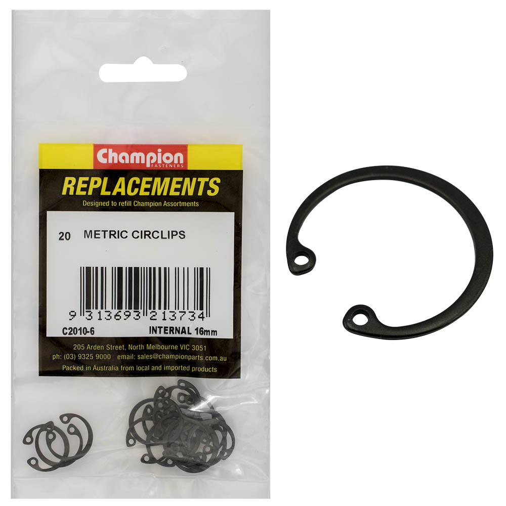 Champion 16Mm Internal Circlip -20Pk