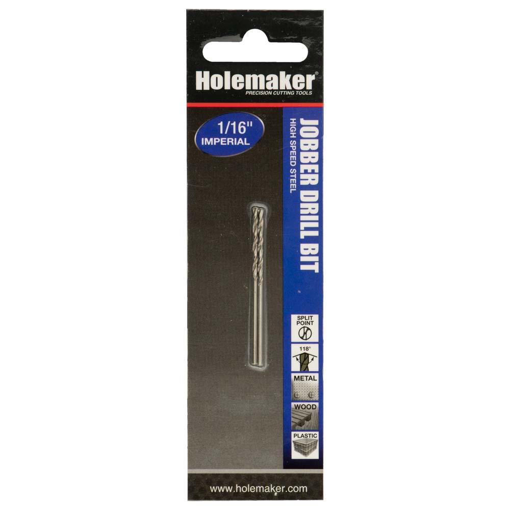 Holemaker Jobber Drill 1/16In - 2Pc (Carded)