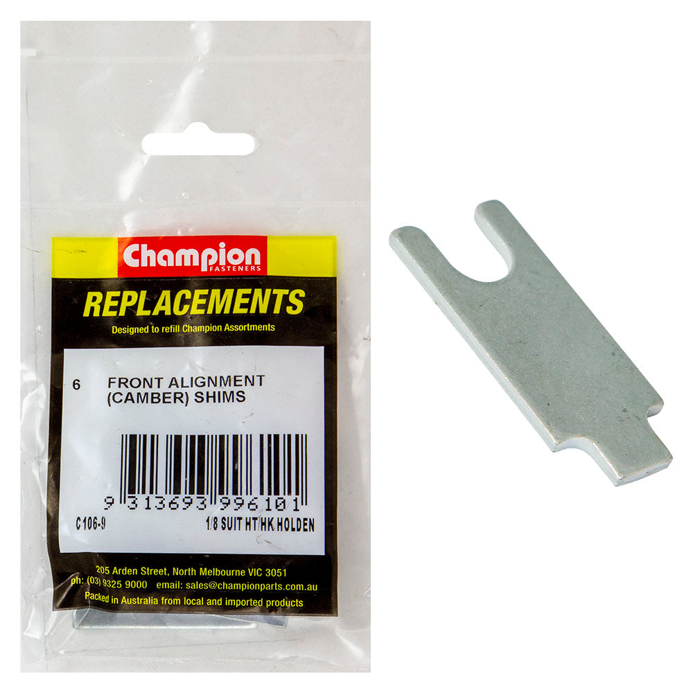 Champion 1/8In Wheel Alignment Shim -Suit Ht/Hk Holden -6Pk