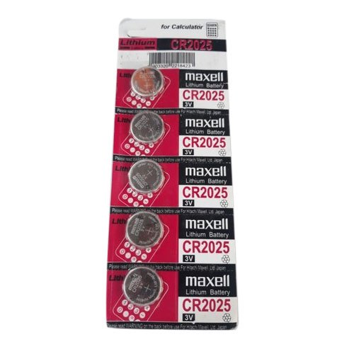 Maxell Lithium Battery Cr2025 3V Coin Cell 5 Pack