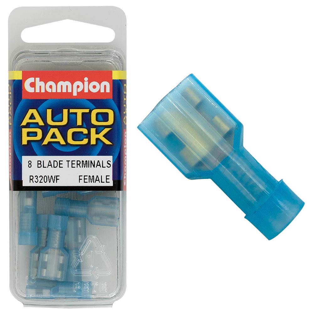 Champion Blue Fully Insulated Blade Terminal-Female
