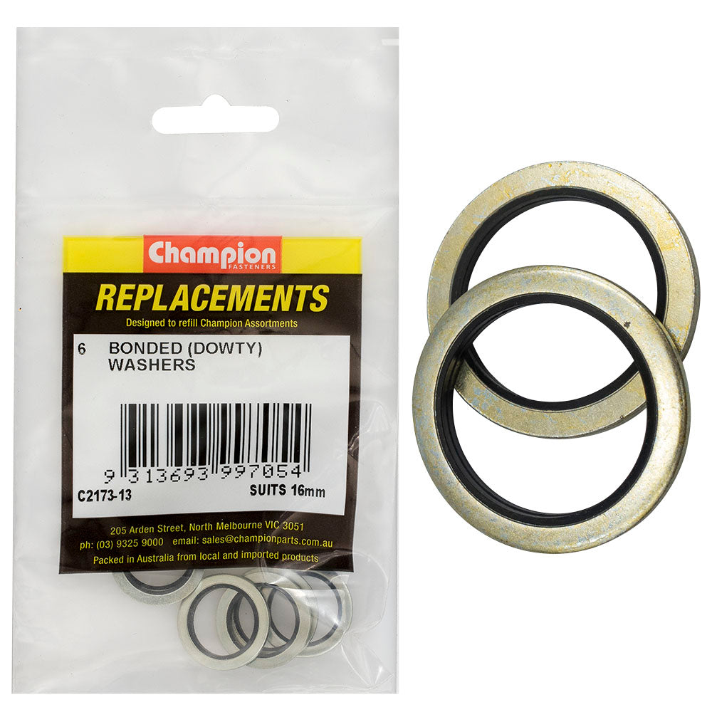 Champion Bonded Seal Washer (Dowty) 16Mm -6Pk