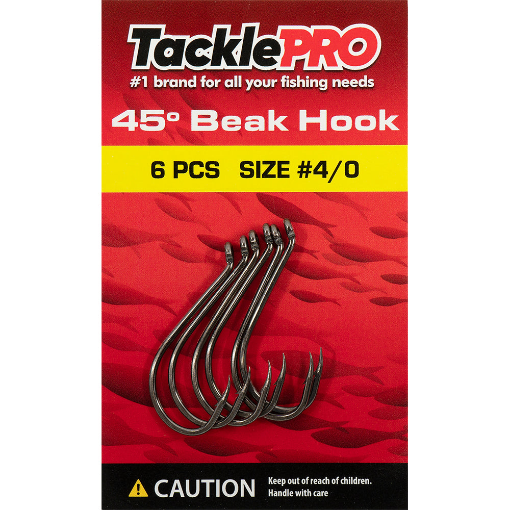 Tacklepro 45Deg. Beak Hook #4/0 - 6Pc