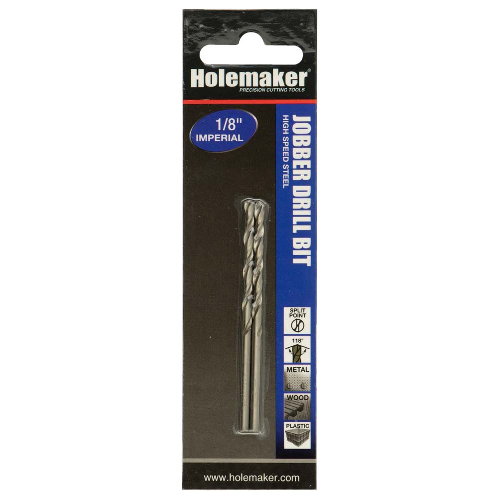 Holemaker Jobber Drill 1/8In - 2Pc (Carded)