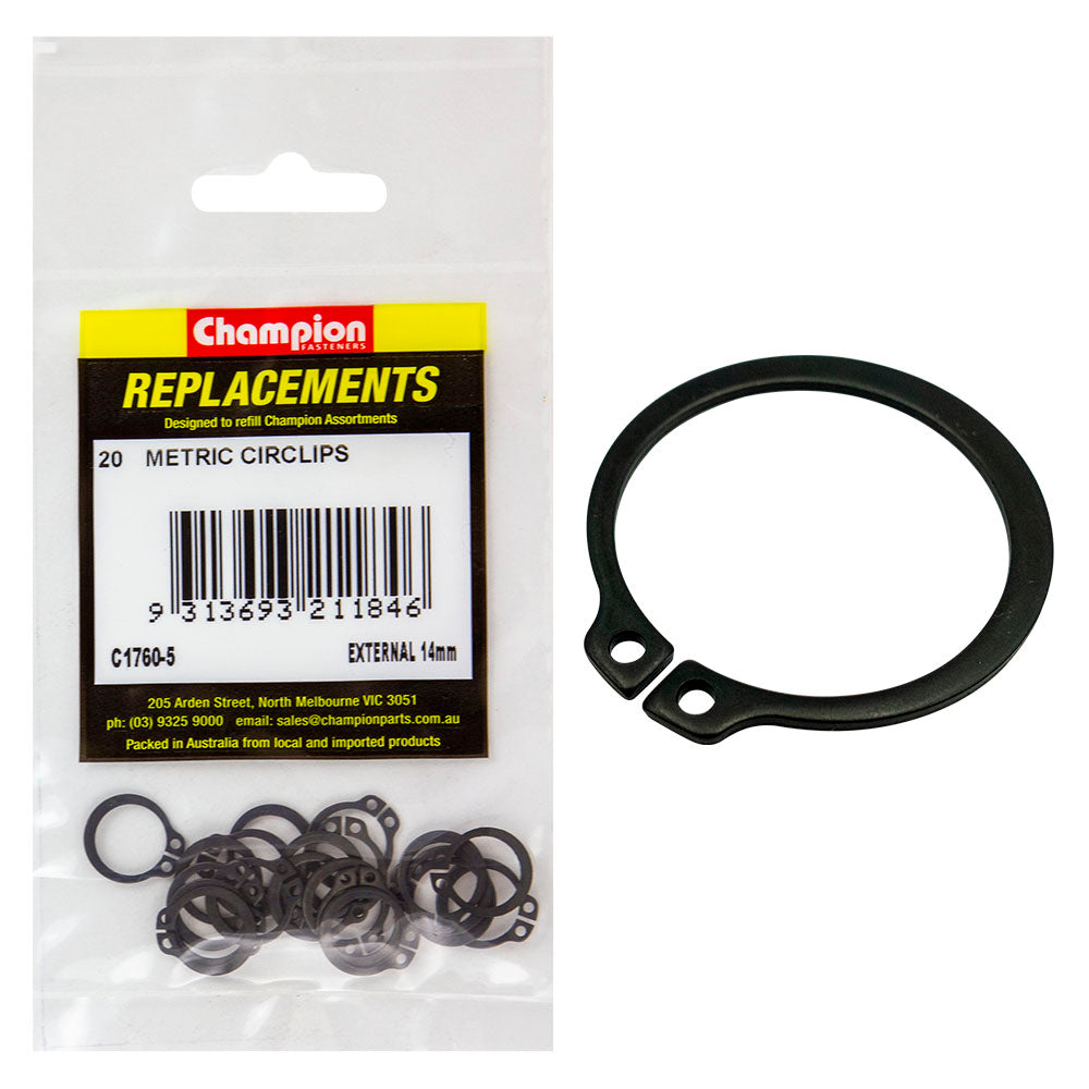 Champion 14Mm External Circlip -20Pk