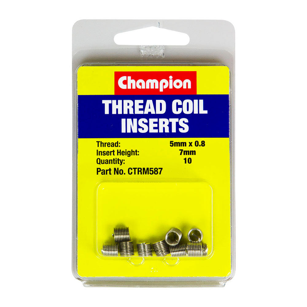 Champion M5 X 0.8 X 7Mm Thread Insert Refills -10Pk