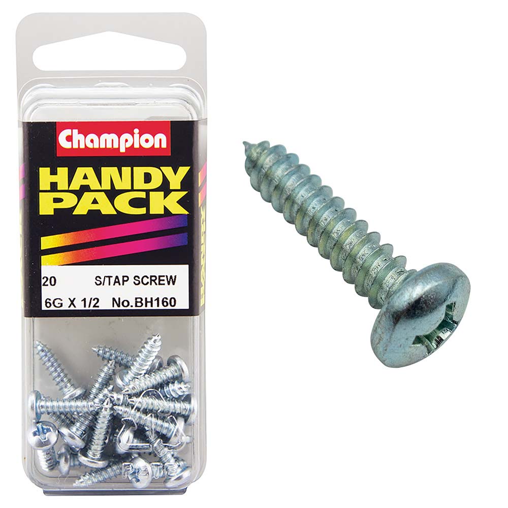 Champion 6G X 1/2In Self Tap Set Screw - Pan Hd