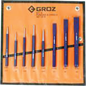 Groz 8Pc Punch And Chisel Set