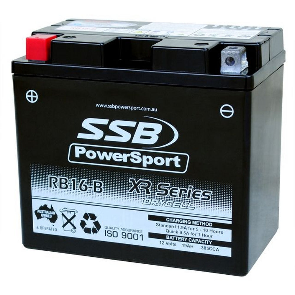 Motorcycle And Powersports Battery (Yb16-B) Agm 12V 19Ah 385Cca By Ssb