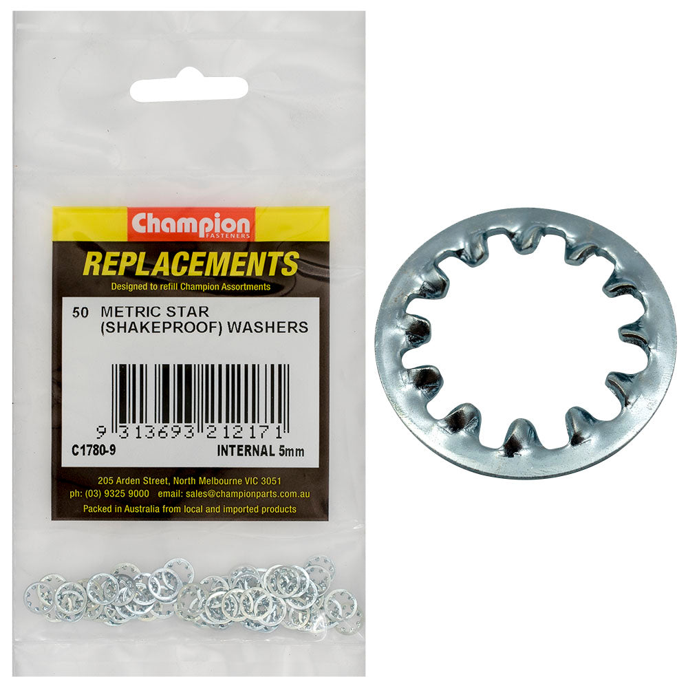 Champion 5Mm Internal Star Washer -50Pk