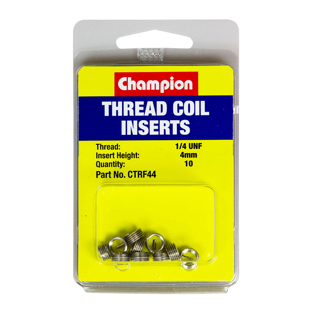 Champion 1/4In Unf X 4Mm Thread Insert Refills -10Pk