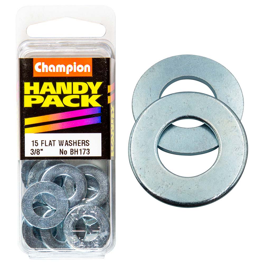 Champion 3/8In Flat Steel Washer