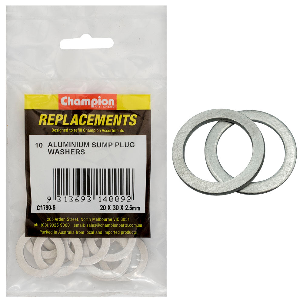 Champion M20 X 30Mm X 2.5Mm Aluminium Washer -10Pk