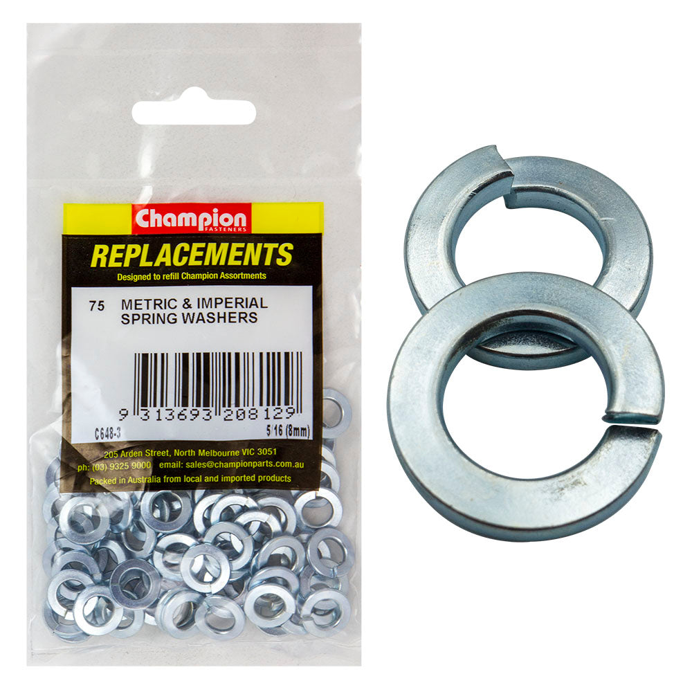 Champion 5/16In / 8Mm Flat Section Spring Washer -75Pk