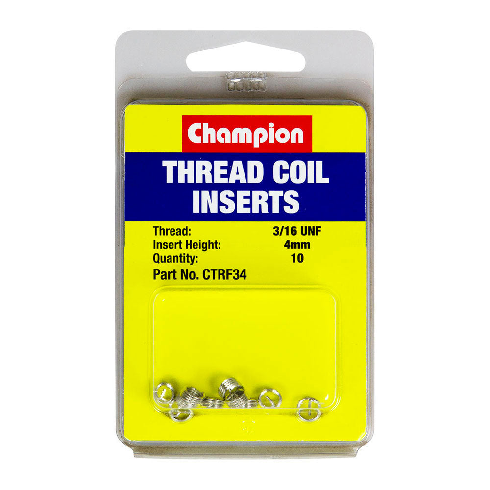 Champion 3/16In Unf X 4Mm Thread Insert Refills -10Pk