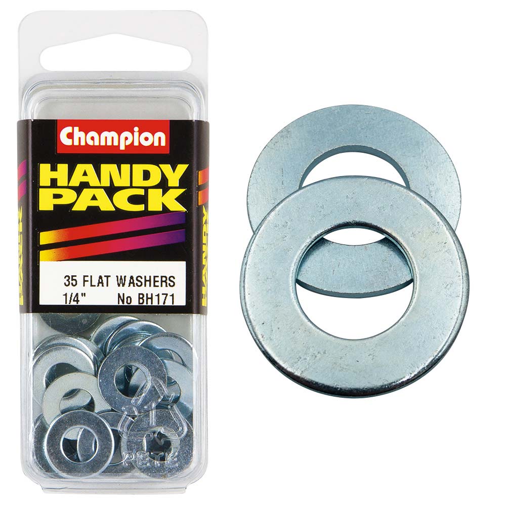 Champion 1/4In Flat Steel Washer