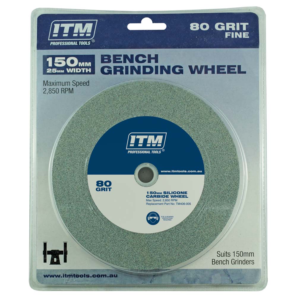 Itm Grinding Wheel Silicone Carbide 150 X 25Mm 80 Grit Fine