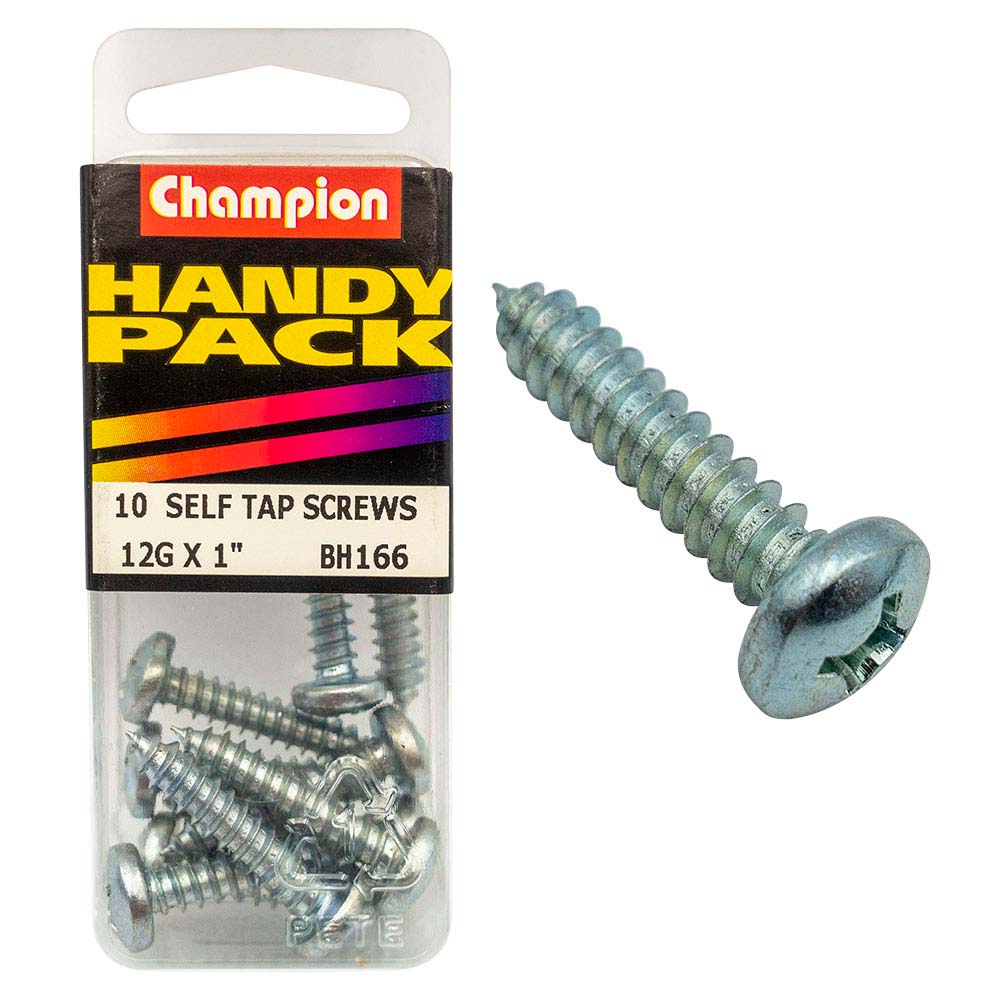 Champion 12G X 1 S/Tap Set Screw - Pan Hd