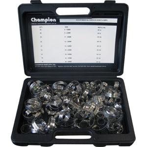 Champion Master Kit R Clips Champion Master Kit 120Pc S/Steel Hose Clamp Asst (Ryco)