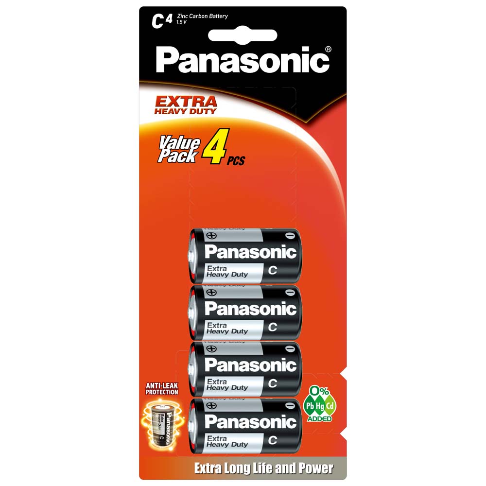 Panasonic C Battery Extra Heavy Duty (4Pk)