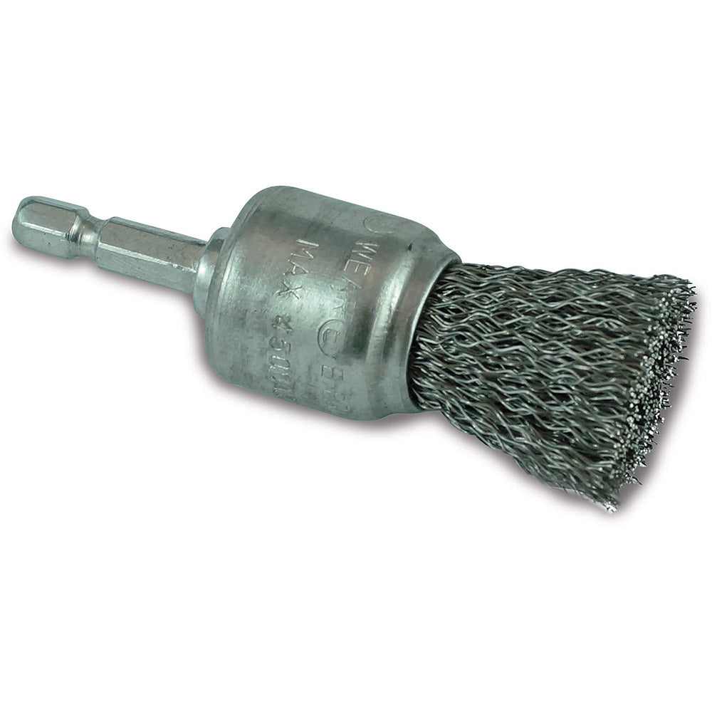 Itm Crimp Wire Spindle Mounted End Brush 25Mm